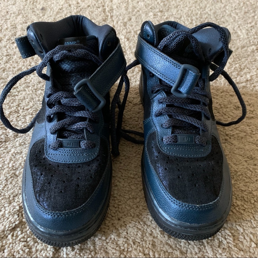 Nike Air Force One high top sneakers (navy blue)